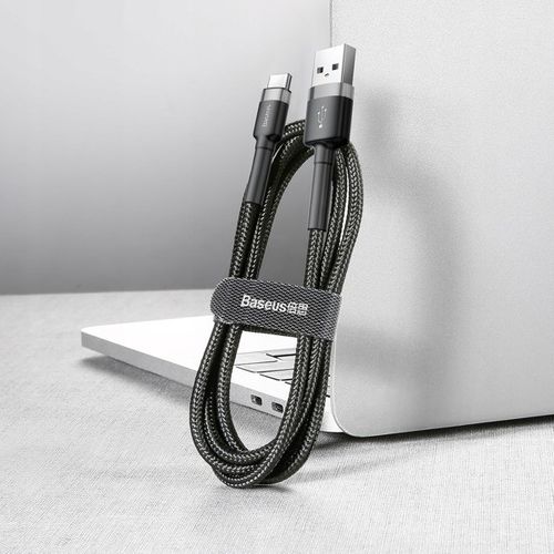 Kabel Baseus Kevlar USB do Type-C, 2A, 2 metry, szaro - czarny na Arena.pl