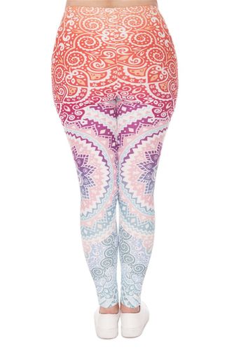 LEGGINSY PLUS SIZE AZTEC ROUND OMBRE na Arena.pl