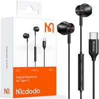 mcdodo słuchawki douszne przewodowe do telefonu z mikrofonem z dac usb-c