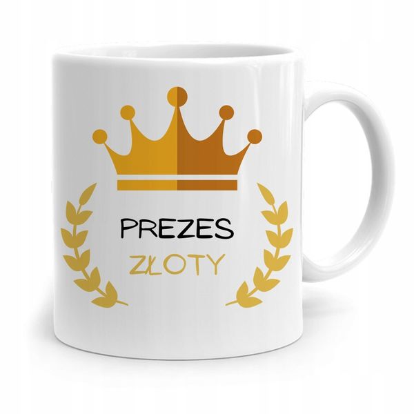 Dla Prezesa Viceprezesa Kubek Prezes Złoty Prezent Z Nadrukiem Ze Zdjęciem zdjęcie 1