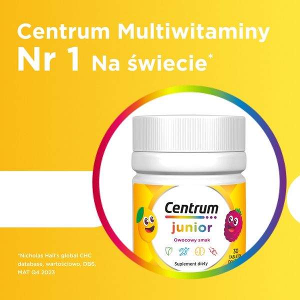 3x Multiwitamina Centrum Junior dla Dzieci minerały witaminy 30 tab zdjęcie 7