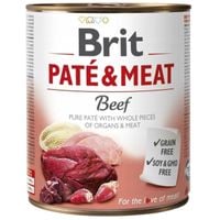 mokra karma dla psa z wołowiną brit pate & meat beef 800g bezzbożowa puszka