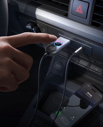 BEZPRZEWODOWY ODBIORNIK TRANSMITER BLUETOOTH DO AUTA USB AUX - JOYROOM na Arena.pl