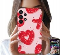 ETUI DO SAMSUNG GALAXY A13 4G - KOBIECE, MODNE WZORY XOXO SERCE + SZKŁO