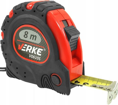 METRÓWKA RĘCZNA MIARKA METR ZWIJANY TAŚMA MIERNICZA MIARA ŻÓŁTA 8M na Arena.pl