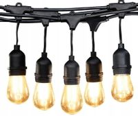Girlanda świetlna ogrodowa 5m Wodoodporna 5 żarówek
