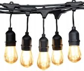 Girlanda świetlna ogrodowa 5m Wodoodporna 5 żarówek