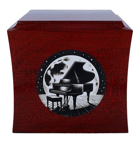 Urna z grawerowanym fortepianem dla pianisty Urna dla muzyka na Arena.pl