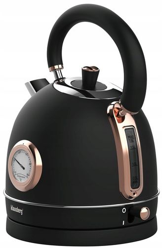 Czajnik elektryczny 1.8L z Termometrem RETRO Klausberg KB-7905 2200W Czarny na Arena.pl