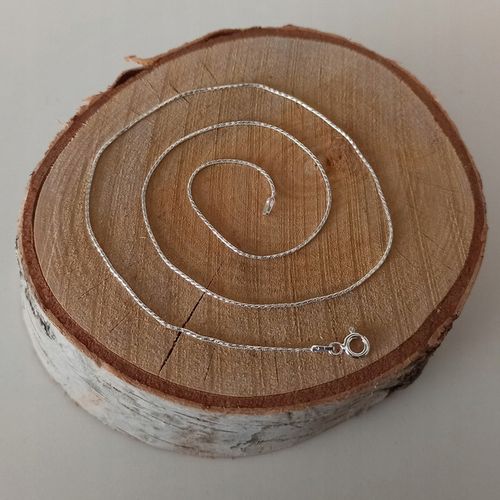 Łańcuszek srebrny DAMSKI ŻMIJKA linka diamentowana 45cm 0.9mm 925 na Arena.pl