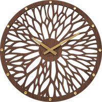 Imponujący ciemny drewniany zegar WOOD