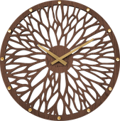 Imponujący ciemny drewniany zegar WOOD