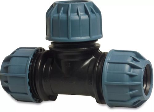 Trójnik 90* PP 20mm zacisk 10bar czarno-niebieski na Arena.pl