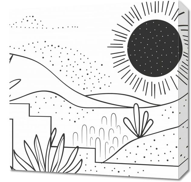 Obraz 50x50cm Linearny Pejzaż zdjęcie 1