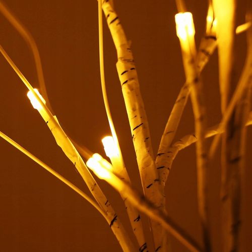 BRZOZA 48LED DRZEWKO ŚWIĄTECZNE OZDOBNE ŚWIECĄCE LAMPKI BIAŁE CIEPŁE 120cm na Arena.pl