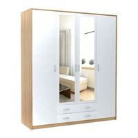 Duża szafa do sypialni, Classic, 168x55x193 sonoma, biel| TYLETEGOTU