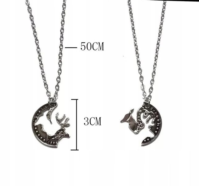 Naszyjnik PRZYJAŹŃI i Miłości komplet Jeleń Łania Dla Myśliwego Dla Niego zdjęcie 8