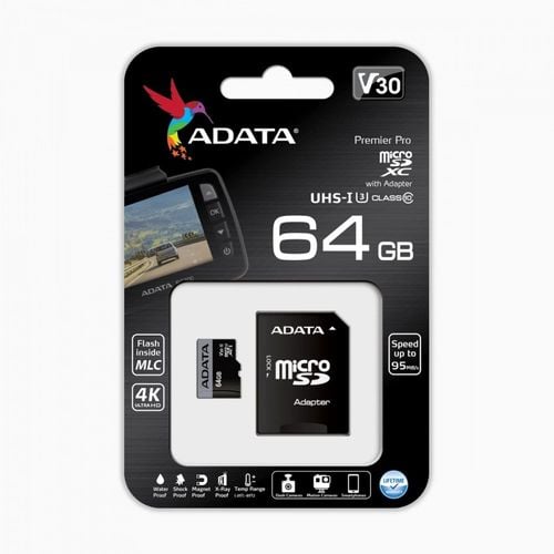 Adata microSD Premier 64GB UHS-1/U3/V30+adapter na Arena.pl
