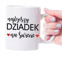 KUBEK ceramiczny PREZENT NA DZIEŃ DZIADKA NAJLEPSZY DZIADEK NA ŚWIECIE