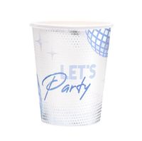 Kubeczki papierowe srebrne Disco 6 szt.