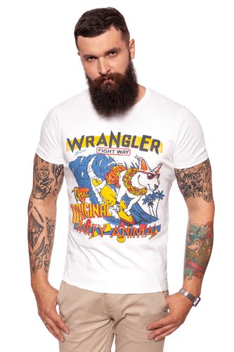 WRANGLER WAVE TEE OFFWHITE W7B49FK02 L na Arena.pl