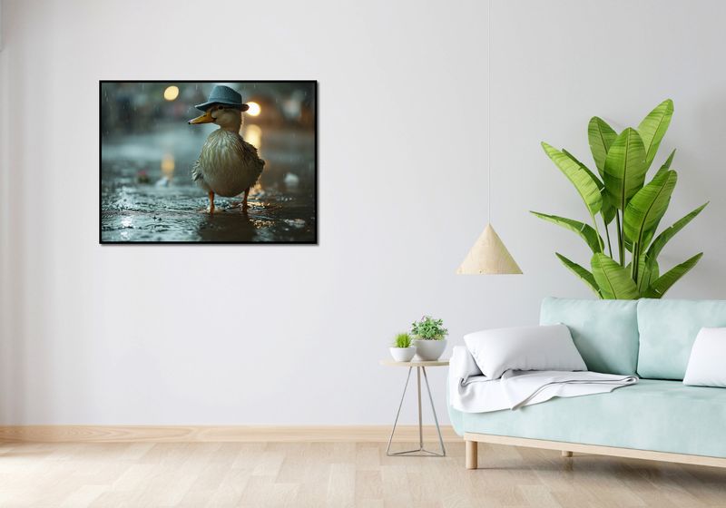 Plakat 100x75cm Kaczka w Kapeluszu zdjęcie 4