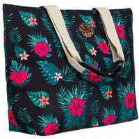 Torba Plażowa Duża Zapinana Na Zamek Torebka Shopper Na Piknik z Podszewką