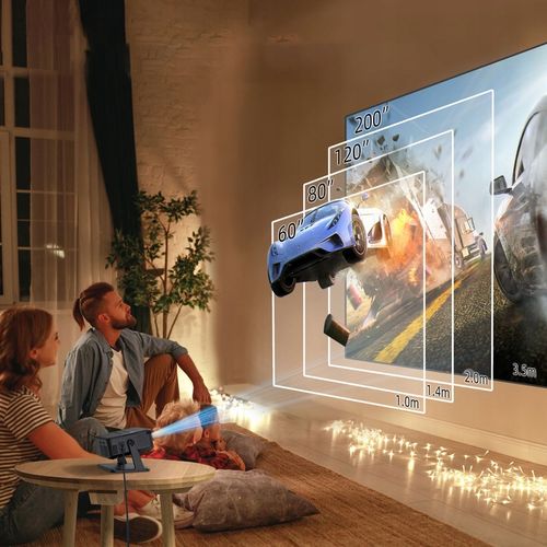 PROJEKTOR RZUTNIK ANDROID SMART TV WIFI FULL HD 6000LM 4K LED na Arena.pl