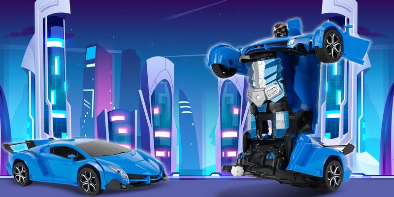 Robot Transformer Mech Team 2w1 Sportowy Samochód zdjęcie 10