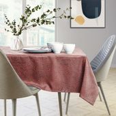 Obrus Plamoodporny GAIA 130x180 Owal Brudny Róż AmeliaHome