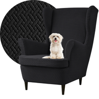 POKROWIEC NA FOTEL USZAK ELASTYCZNY JODEŁKA CZARNY