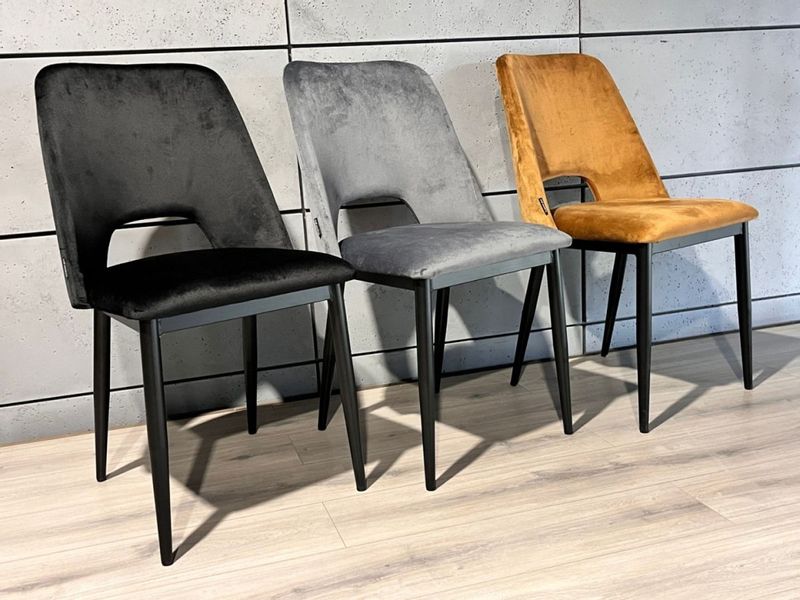 Krzesło tapicerowane GOTI GREY VELVET zdjęcie 7