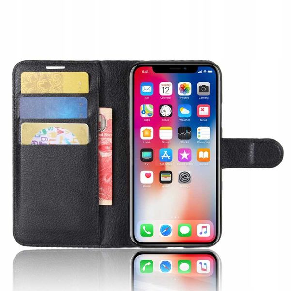 Litchi Iphone X/Xs Czarny zdjęcie 5