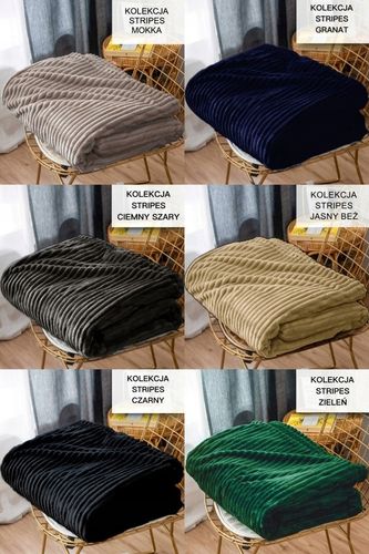 GRUBY KOC WYTŁACZANY NARZUTA NA ŁÓŻKO KANAPĘ 160x200 NA NAROŻNIK MIĘKKI na Arena.pl