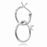 DELIKATNE DIAMENTOWANE SREBRNE KOLCZYKI KOŁA KÓŁKA KÓŁECZKA 1.4CM ZE WZOREM