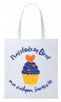 Dla Brata Na Prezent Torba Eco Biała Shopper Z Nadrukiem Ze Zdjęciem