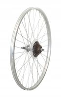 KOŁO ROWEROWE 26 CALI TYŁ TYLNE WOLNOBIEG 6 RZĘDOWY ALUMINIOWE V-BRAKE