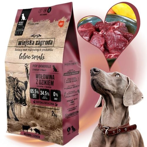 sucha karma dla psa wiejska zagroda leśne smaki wołowina z dzikiem l 2kg na Arena.pl