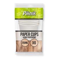 kubek papierowy 250ml piknik 6 szt sup