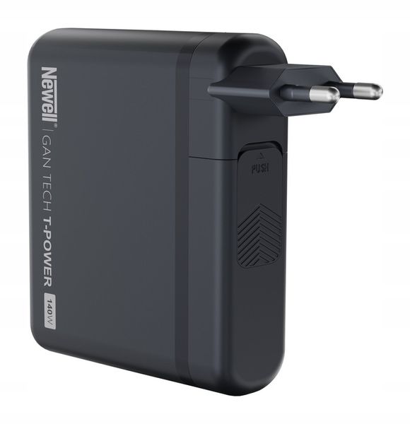 Ładowarka sieciowa z adapterami Newell GaN Tech T-power 140W 3xUSB-C 3xUSB zdjęcie 2