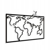 Obraz ażurowy Dekoracja ścienna Panel Mapa 3D
