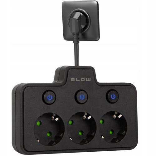 PRZEDŁUŻACZ ROZDZIELACZ ROZGAŁEŹNIK 3 GNIAZDA WŁĄCZNIK LISTWA 10CM na Arena.pl