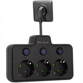 PRZEDŁUŻACZ ROZDZIELACZ ROZGAŁEŹNIK 3 GNIAZDA WŁĄCZNIK LISTWA 10CM