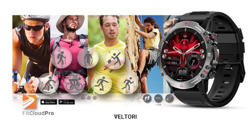 Smartwatch Veltori VT110-1 Czarny Pasek Silikonowy na Arena.pl