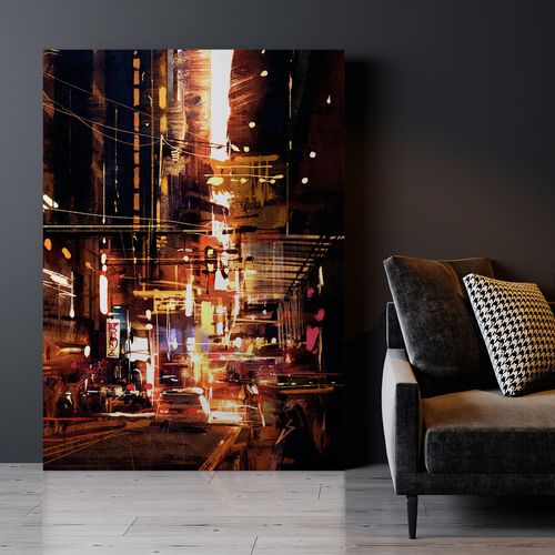 Obraz na płótnie miasto abstrakcja 70x100 cm na Arena.pl