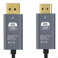 2 x Kabel przewód adapter DisplayPort na HDMI 4K/60Hz 2M do monitora laptop