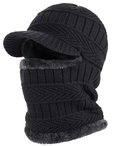 CZAPKA Z DASZKIEM UNIWERSALNA DWUWARSTWOWA GRUBA CIEPŁA KOMINIARKA ZIMOWA na Arena.pl