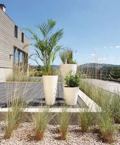 Doniczka pleciona Matuba DBMT400 z wkładem | Antracyt, Kształt Okrągły, Wymiary 39x48 cm, Kolor Antracyt, Prosperplast na Arena.pl