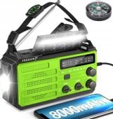 Feegar Oze Radio Solar Powerbank 8000Mah Latarka