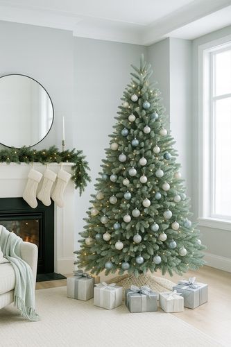 Ekskluzywna Sztuczna Choinka 100% PE 3D ŚWIERK SILVER sky 180 cm LUX na Arena.pl